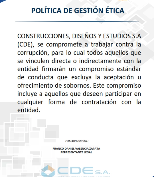 Politica de gestión ética