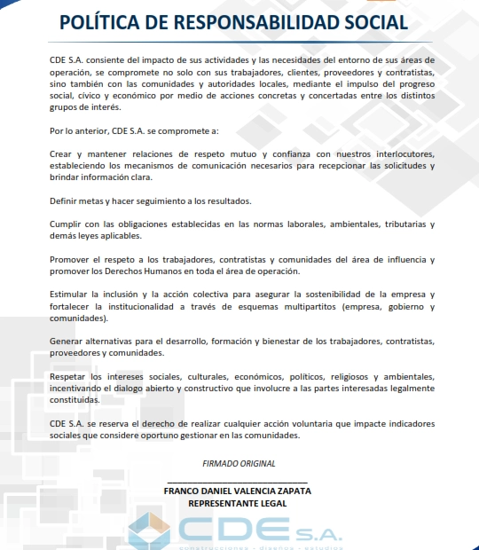 Política de responsabilidad social