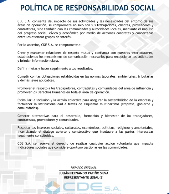 Política de responsabilidad social