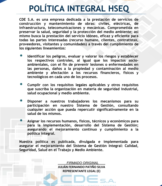 Política integral HSEQ